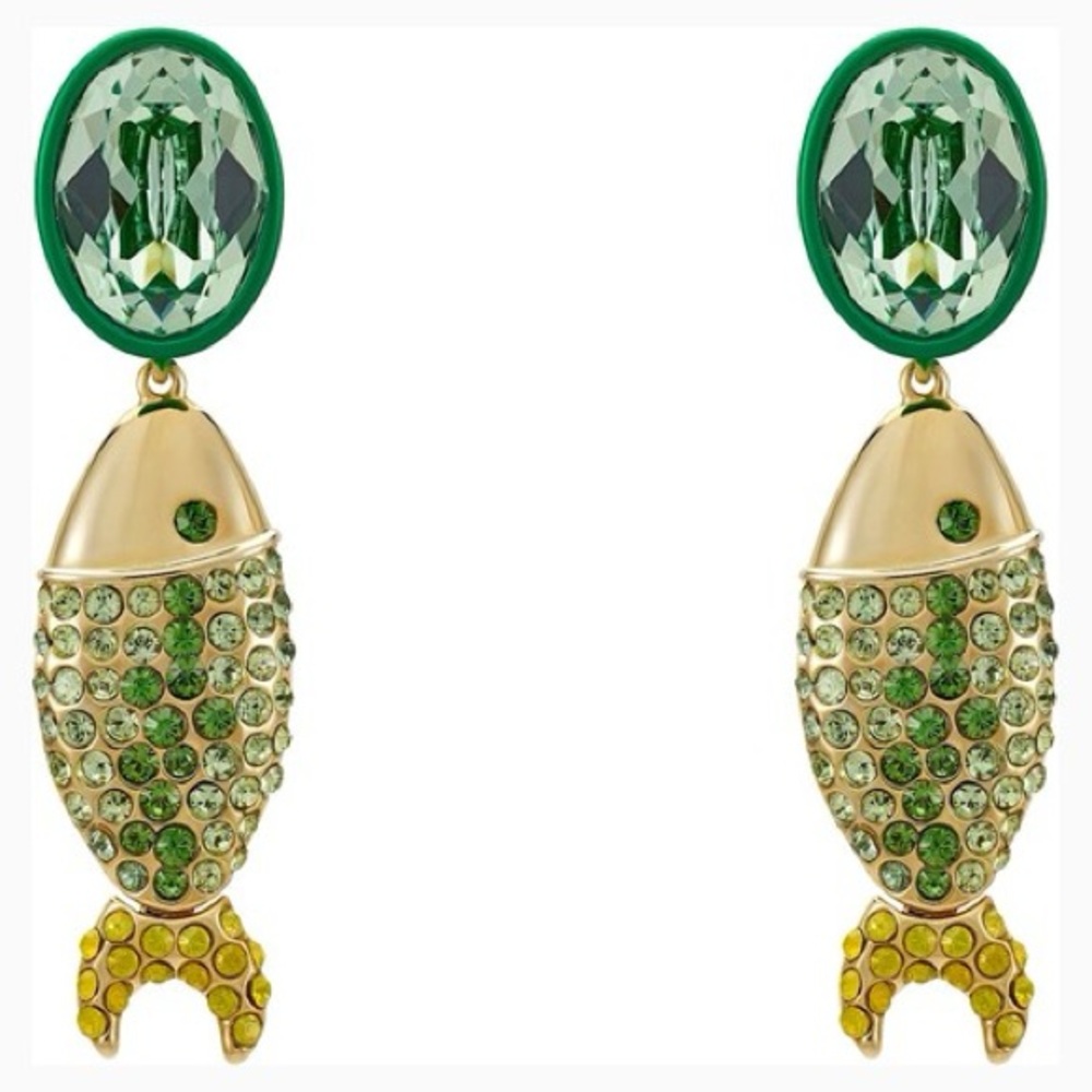 Atelier Swarovski x Catherine Prevost - Mustique Sea Life Fish Clip Earrings